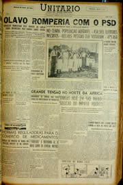 Página do jornal Unitário de janeiro de 1954