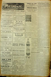 Página do jornal Unitário de janeiro de 1954