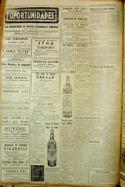 Página do jornal Unitário de fevereiro de 1954
