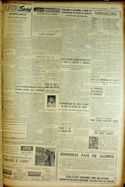 Página do jornal Unitário de fevereiro de 1954