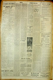 Página do jornal Unitário de fevereiro de 1954