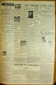 Página do jornal Unitário de fevereiro de 1954