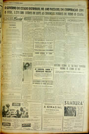 Página do jornal Unitário de fevereiro de 1954