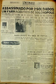 Página do jornal Unitário de fevereiro de 1954