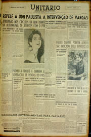 Página do jornal Unitário de fevereiro de 1954