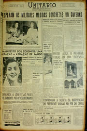 Página do jornal Unitário de fevereiro de 1954