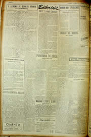 Página do jornal Unitário de fevereiro de 1954