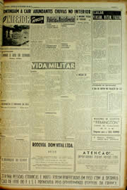 Página do jornal Unitário de fevereiro de 1954