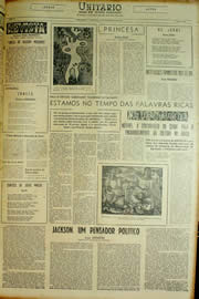 Página do jornal Unitário de fevereiro de 1954