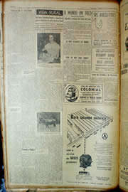 Página do jornal Unitário de fevereiro de 1954