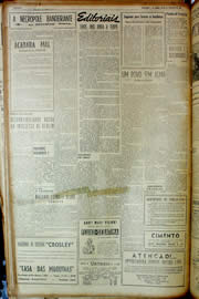 Página do jornal Unitário de fevereiro de 1954