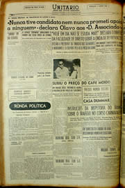 Página do jornal Unitário de fevereiro de 1954