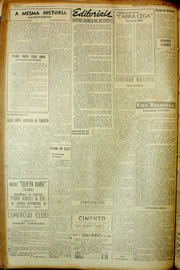 Página do jornal Unitário de fevereiro de 1954