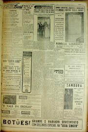 Página do jornal Unitário de fevereiro de 1954