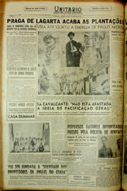 Página do jornal Unitário de março de 1954