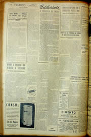 Página do jornal Unitário de março de 1954