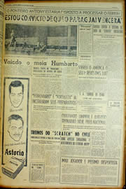 Página do jornal Unitário de março de 1954