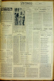 Página do jornal Unitário de março de 1954