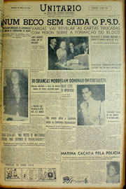 Página do jornal Unitário de março de 1954