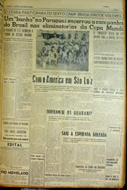 Página do jornal Unitário de março de 1954
