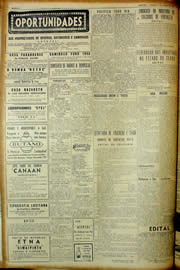 Página do jornal Unitário de março de 1954