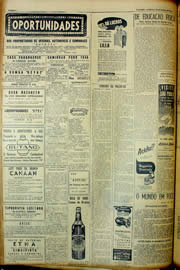 Página do jornal Unitário de março de 1954