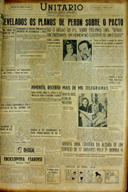 Página do jornal Unitário de abril de 1954