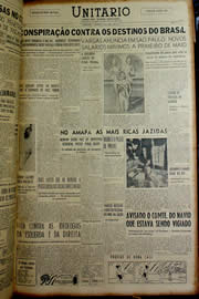 Página do jornal Unitário de abril de 1954