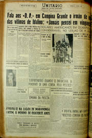 Página do jornal Unitário de abril de 1954