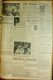 Página do jornal Unitário de abril de 1954