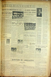 Página do jornal Unitário de maio de 1954