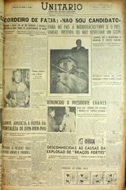 Página do jornal Unitário de maio de 1954