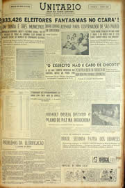 Página do jornal Unitário de maio de 1954