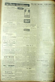 Página do jornal Unitário de maio de 1954
