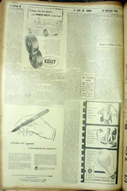 Página do jornal Unitário de maio de 1954