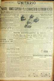 Página do jornal Unitário de maio de 1954