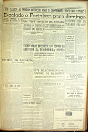 Página do jornal Unitário de maio de 1954
