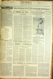 Página do jornal Unitário de maio de 1954