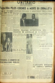 Página do jornal Unitário de maio de 1954