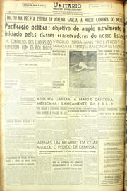 Página do jornal Unitário de junho de 1954