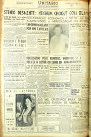 Página do jornal Unitário de junho de 1954