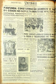Página do jornal Unitário de junho de 1954