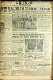 Página do jornal Unitário de junho de 1954