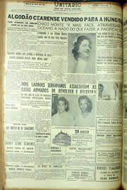 Página do jornal Unitário de junho de 1954