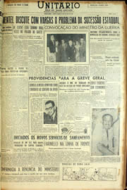 Página do jornal Unitário de junho de 1954