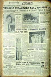 Página do jornal Unitário de junho de 1954