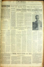 Página do jornal Unitário de junho de 1954