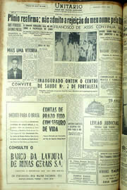 Página do jornal Unitário de junho de 1954