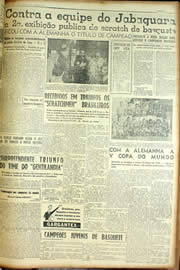 Página do jornal Unitário de julho de 1954