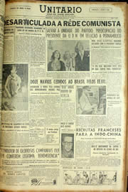 Página do jornal Unitário de julho de 1954